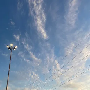 the sky and street lights