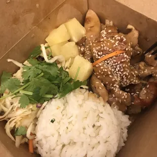 Chicken teriyaki lunch plate $10.