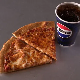 2 Cheese slices with drink combo