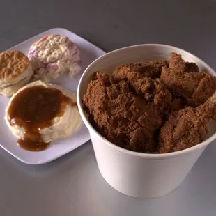 Authentic Fried Chicken Buckets 8, 12, 16 pieces with sides