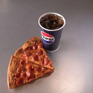 2 pepperoni slice with drink combo