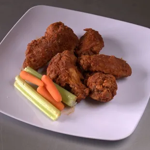Jumbo Wings in 6, 12, and 24 pieces and 6 sauce options