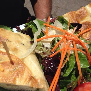 Half sandwich and half salad