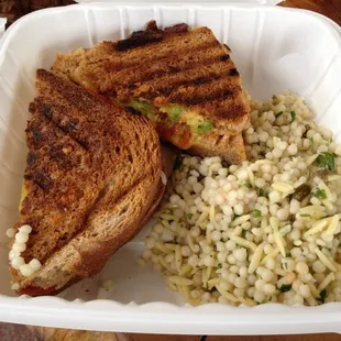 A new option for 2014 - grilled cheese with avocado and tomato!