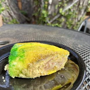 a piece of cake on a plate