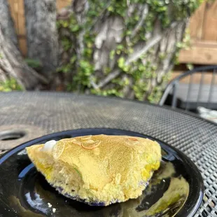 a piece of cake on a plate