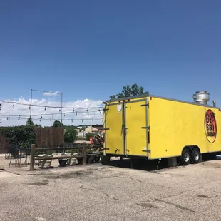 a yellow food truck