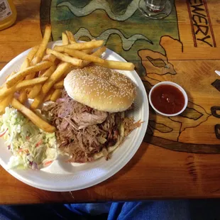 Pulled pork sandwich -- Big.