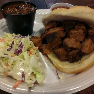 Burnt ends with peach habenero