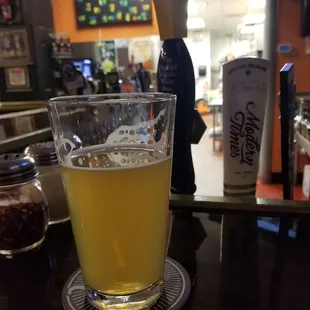 a glass of beer