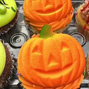 Cookie on top of a confetti cupcake