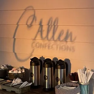 a coffee station