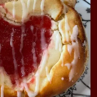 a heart shaped pastry