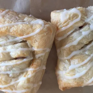 The flaky apple pastry was available in two sizes.
