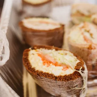 a variety of sandwiches