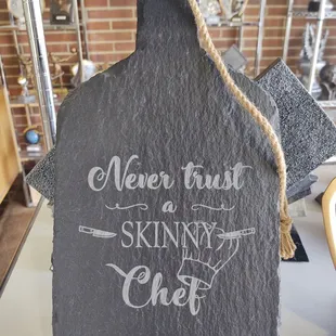 Personalized slate and wooden cutting boards