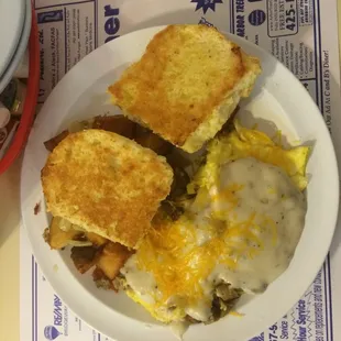 Southern skillet and biscuits