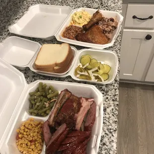 3 meat platter and 2 meat platter