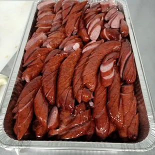  a tray of cooked meat