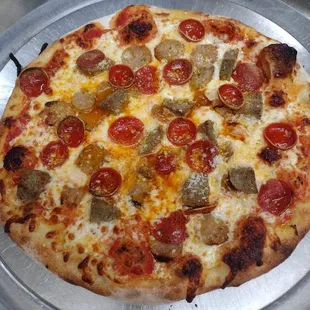 Meat lovers pizza