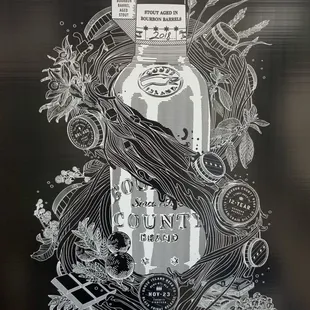 a black and white advertisement