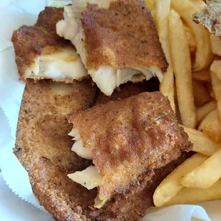 Fish and chips, real fish