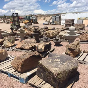 a pile of large rocks