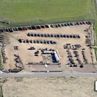 an aerial view of a construction site