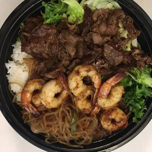 Bulgogi and shrimp bowl