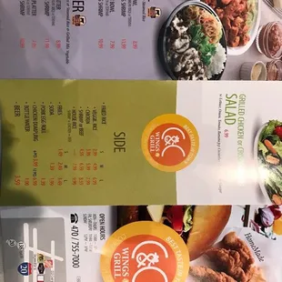 the menu