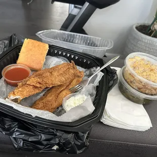 Fried Whiting Fish Platter 1/2 lb