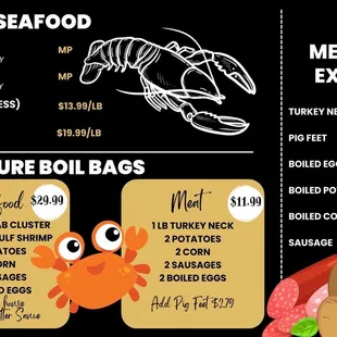 prices of seafood and deli items