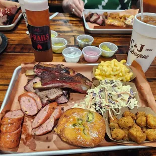 Spare Ribs, Pork Sausage, Mac n, Cheese, Okra &amp; Jalapeno Cornbread