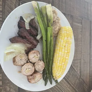 All ingredients were bought at C&amp;J&apos;s. The hanger steak was out of this world.