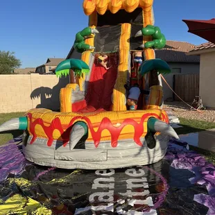 Dinosaur water slide