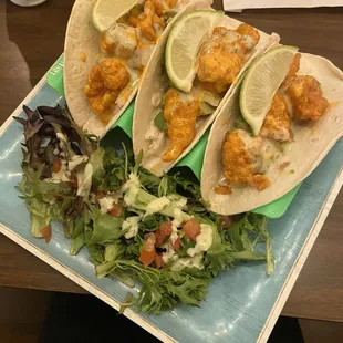 Boom boom shrimp tacos