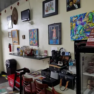 a view of the dining area