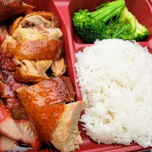 BBQ Pork and Roast Duck over rice