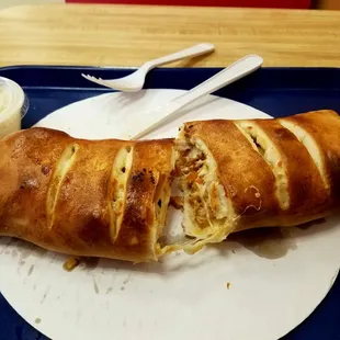 Buffalo finger calzone