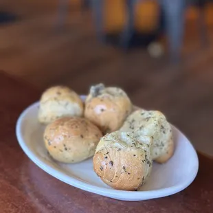 a plate of baked pastries