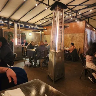 Ambiance of the Patio area. Wobbly table close by