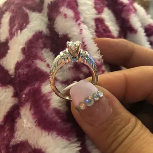 Wish my phone took better pictures this ring is much more sparkly and beautiful in real time