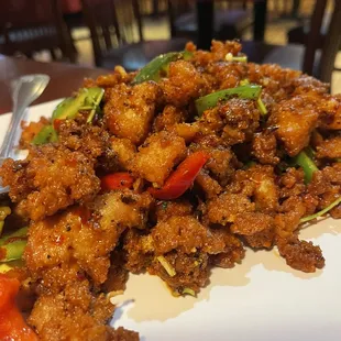 a plate of food on a table