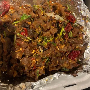 4. Spicy Crispy Beef - TOOO HARD AND CRISPY