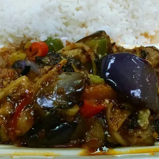 Eggplant Garlic Sauce Lunch Special