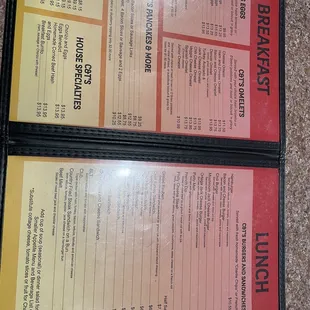 Food menu