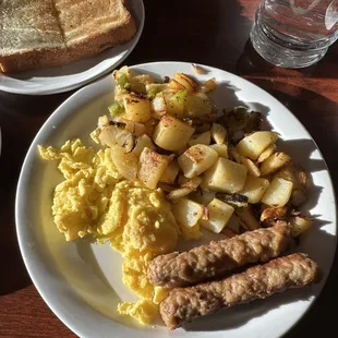 Eggs, Sausage, potatoes