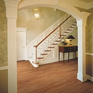 a staircase in a home