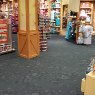 New carpet tiles in a retail store at the local mall.