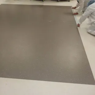 Nora flooring installed in a local hospital operating room.